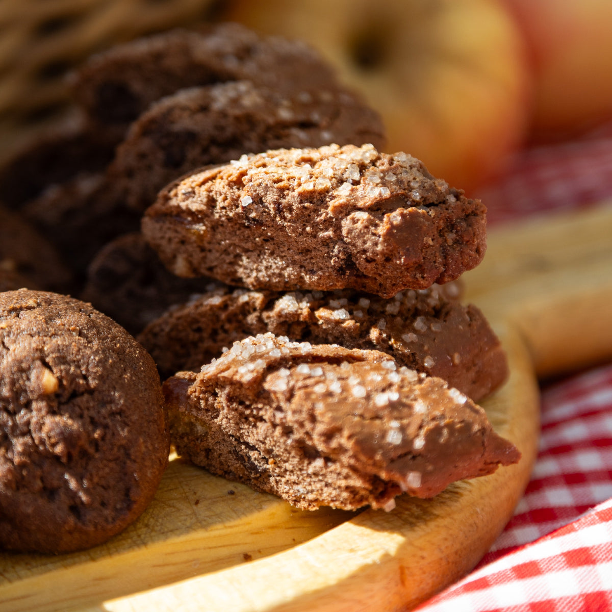 Cantucci al cioccolato e arancia