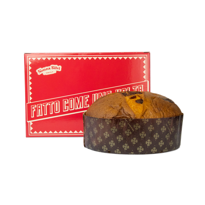 Panettone albicocca e gianduia 1 kg di Nonna Silvi con il suo baule regalo