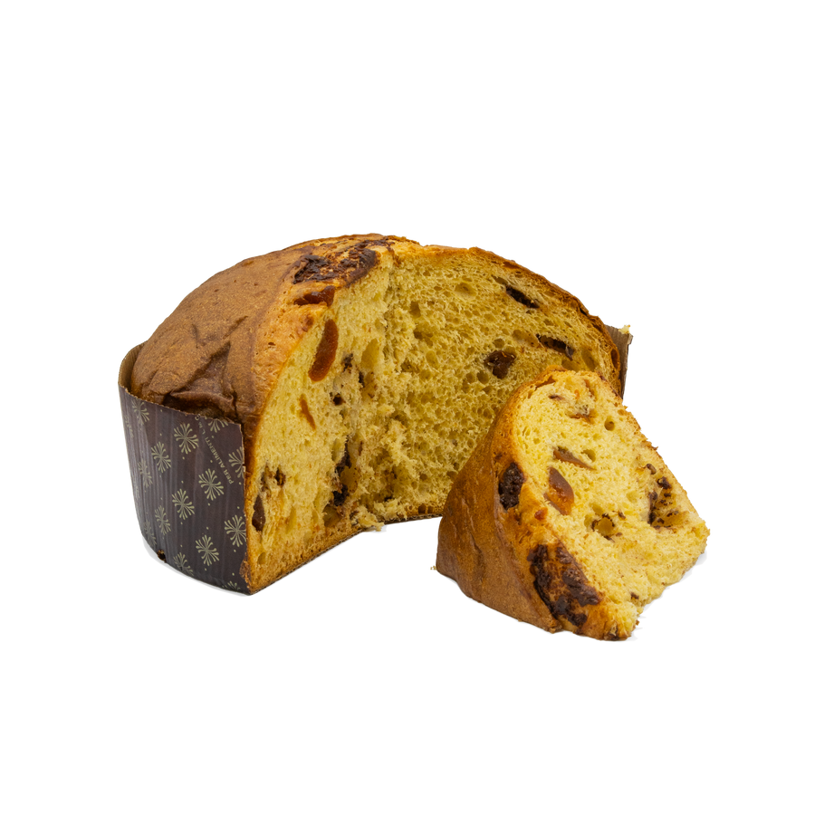 Panettone albicocca e gianduia di Nonna Silvi tagliato: l'interno