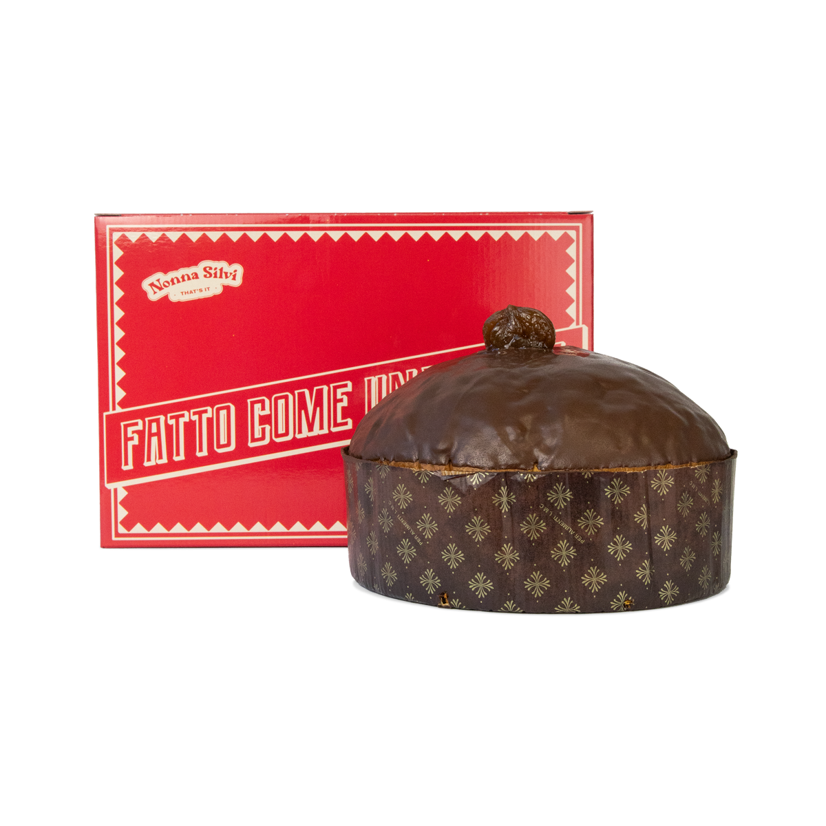 Panettone castagna e marron glacé 1 kg di Nonna Silvi con il suo baule regalo