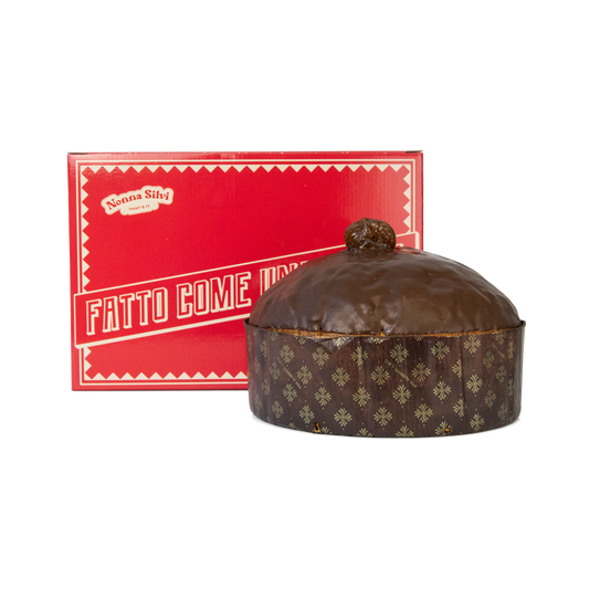 Panettone castagna e marron glacé 1 kg di Nonna Silvi con il suo baule regalo