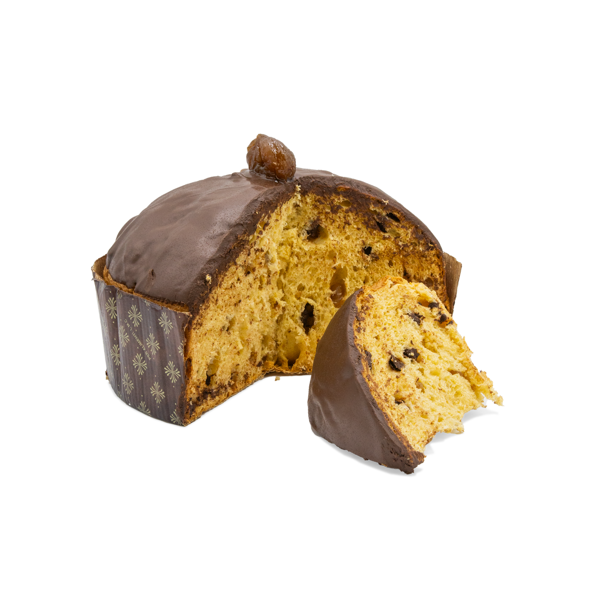 Panettone castagna e marron glacé di Nonna Silvi tagliato: l'interno