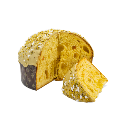 Panettone al pistacchio di Nonna Silvi tagliato: l'interno