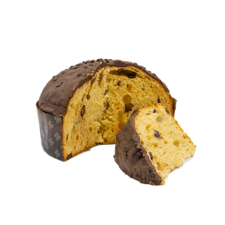 Panettone ai tre cioccolati di Nonna Silvi tagliato: l'interno