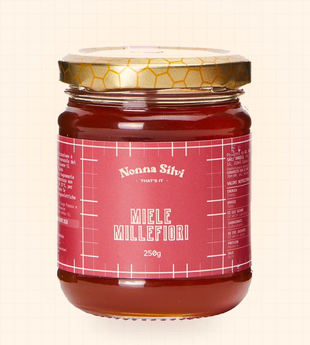 Barattolo di Miele Millefiori campano Nonna Silvi 250g